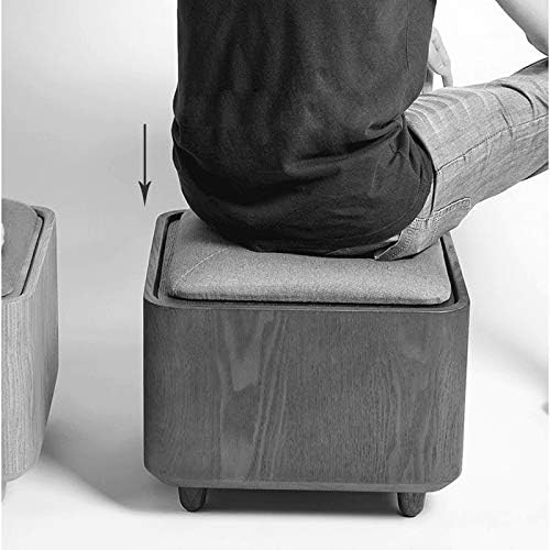 Ganfanren цврсто дрво рамка за нозе, мултифункционално столче за чевли со цврсто дрво може да седи столче за складирање софа столче столче