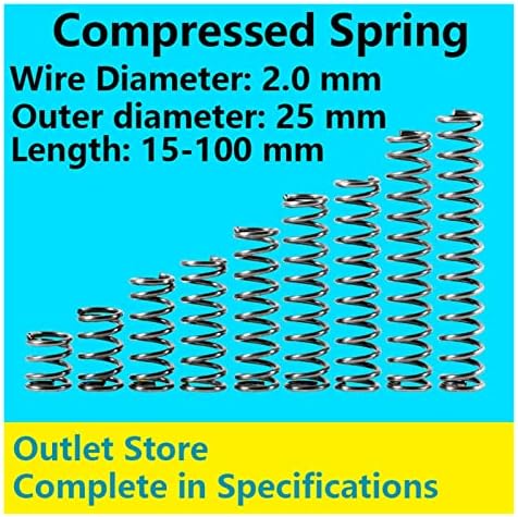 Компресија пролетна враќање на пролетната компресија пролетна компресија на пролетната жица Дијаметар на жица 2.0мм надворешен дијаметар