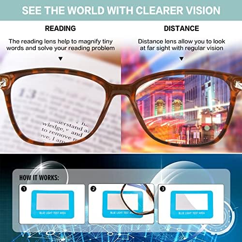Кафирло Бифокални Очила За Читање Жени Сино Светло Читачи На Компјутери Јасна Врвна Рамка За Очи За Мачки Стилски Модни Дами Очила