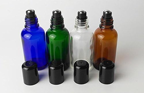 3PCS 50ml Upscale Празна стаклена ролна за полнење на шишиња со шишиња со есенцијално масло со шишиња со ролери со не'рѓосувачки челик и шише
