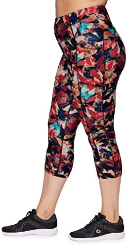 RBX активни женски плус големина мода атлетска атлетска висока половината што работи со јога сквоти доказ за каприци со џебови со џебови