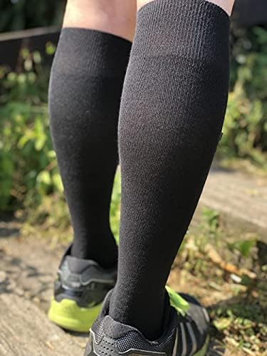 Hoyisox големи и високи чорапи за компресија за екстра големо и широко теле - удобно колено чорапи со висока поддршка