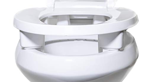Centoco 3L1500STSCC-001 Дополнителна тешка пластика АДА во согласност со 3 лифт издолжено подигнато седиште за тоалети, отворен фронт без покритие,