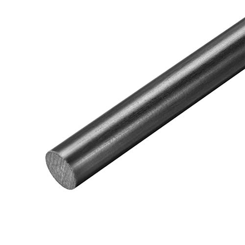 Пластична тркалезна шипка Uxcell, 7/16 инчи дијамара 20 инчи, црна FRP фиберглас тркалезна шипка инженеринг пластична лента