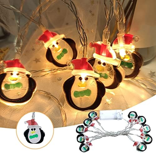 Божиќни жици светла Топло коло за 1 секунда 150 см 10 LED диоди Божиќ старец во костум LED стринг светла во затворен двор градина