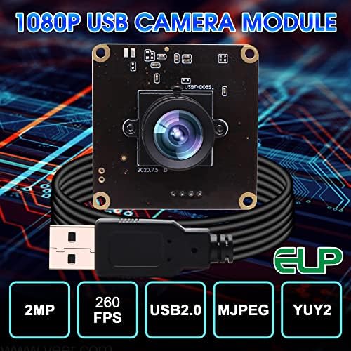 ELP USB Камера СО Голема Брзина 1080P Вградена Веб Камера Табла Со 100degrese Без Изобличување Објектив За Компјутер Висока fps 60fps 120fps 260fps