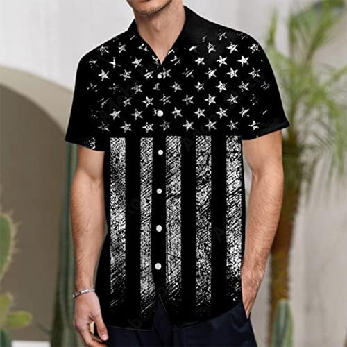 Јангкиги џебни маички за мажи машка кошули со кратки ракави мажи 3Д дигитално печатење џеб тока лап -куќички за обични кошули за