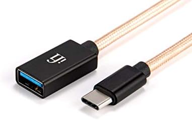 IFI аудио OTG кабел/адаптер за USB C за телефони со Android/дигитални аудио плеери/дигитални аналогни конвертори/засилувачи/лаптопи