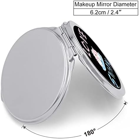 Loveубов лебед симпатичен компактен огледало за шминка Преносно двострано зголемување на огледалото за преклопување
