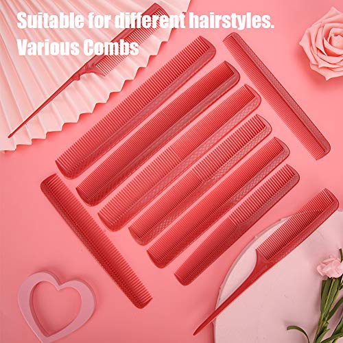 Измерете сет на чешел, чешла за сечење на коса Барбер Кошлај за стилизирање на коса кај мажи жени јаглеродни влакна Кошки за коса постави топлина
