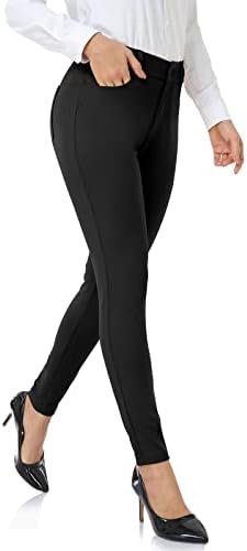 Histekywin женски фустани панталони за истегнување деловни деловни деловни активности удобни јога голф панталони со џебови