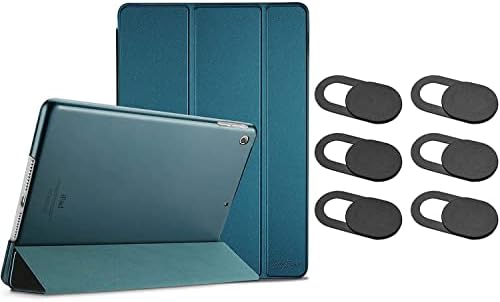 ProCase Teal iPad Мини 1 2 3 Тенок Лесен Пакет Случај со [6 Пакет] Црна Ултра Тенка Веб Камера Покритие Слајд За Лаптоп Телефон