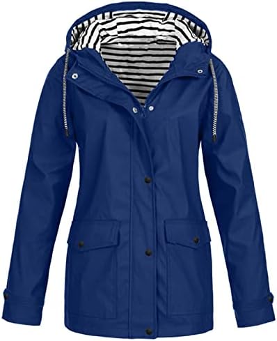 Училишен палто за жени со долги ракави за одмор на надворешна облека надолу со цврста боја опремена поп V врат преголема ветровито