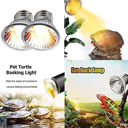 Ламба за топлинска ламба на рептил, uva uvb светло на влекачи со прицврстувач, 360 ° ротирачко црево и прилагодлива температура, светло