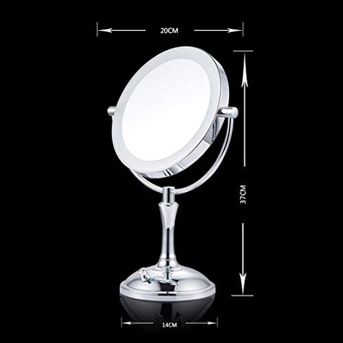 Огледало за шминка, Работна Површина СО Led Светло Допир Затемнување 360° Ротирачко HD Козметичко Огледало R01 Огледало За Шминка