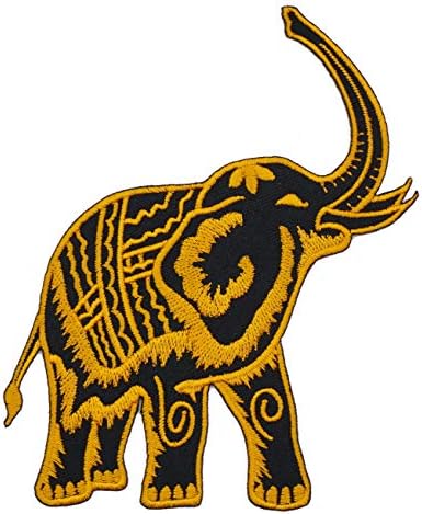 Графички прашина ретро кралски слон извезено железо на лепенка животински знак симбол јакна Jeanан костум ранец торба DIY среќен