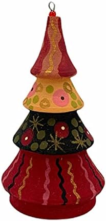 Поставете украси за новогодишни елки Карамел 4 парчиња-Сноуман новогодишно гнездење кукли со кукли дрвени висечки фигурински украси.home