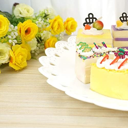 3-високо бело злато пластичен десерт штанд со тесто од торта држач за држач за сад за сад за чување на чинија за забавно свадба домашно декорирање-сет