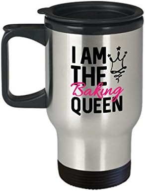 Печење Тамблер Смешни Кралицата Цитат Кафе Патување Кригла 14оз Подарок За Пекар Кој Сака Да Се Пече