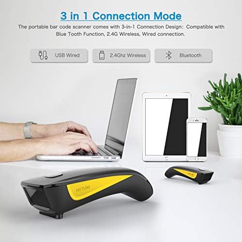 Netum C750 2D скенер за баркод | Најголемиот дел за бизнис, мини преносен USB 1D 2D бар -код читач на слики за таблет iPhone