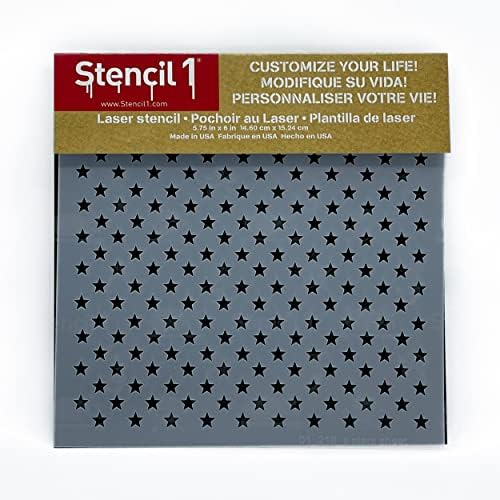 Stencil1 starsвезди Мала шема матрица 5.75 x 6 - Атрактивни и издржливи квалитетни матрици за еднократно користење за сликање - Креирај