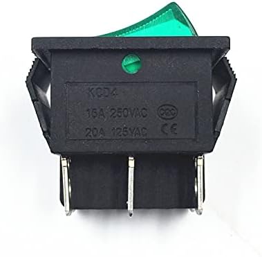 WaazVXS Latching Rocker Switch Switch Switch I/O 6 пинови со светлина 16A 250VAC 20A 125VAC KCD4 BOAT DPST
