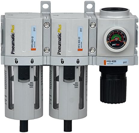PneumaticPlus PPC3C -N03G 3 Систем за сушење на воздухот - филтер за воздух за честички, коалициски филтер и регулатор на притисок
