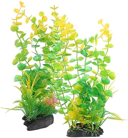 Mipcase 6 парчиња Аквариум уредување вештиниалии пара аквариум додатоци пластични растенија водни растенија вештачки резервоар за