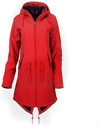 Женска јакна за дожд плус големина долга мантил со лесен качулка водоотпорни јакни со џебови со џебови