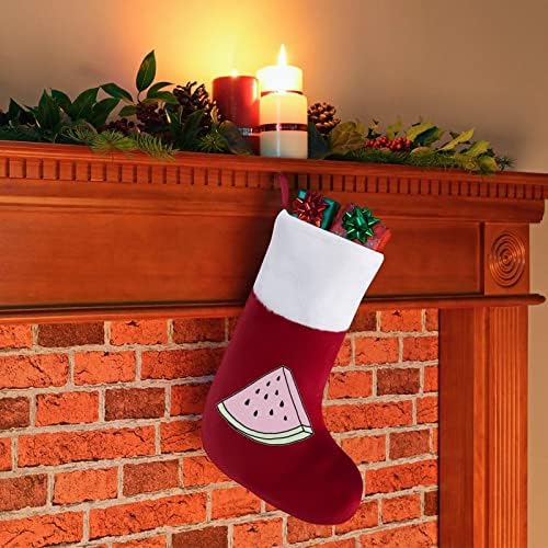 Божиќ за лубеница Божиќ што виси порибување симпатична санта чорап за украси за украси од Божиќ, украси подароци