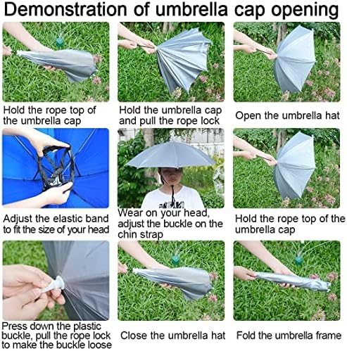 Ново-VI чадор капа за возрасни и деца виткаат капа за риболов за голф за голф за голф