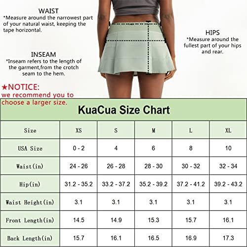 Kuенски плетенски тениски здолништа на куакуа со високи половини за голф атлетски скелети со шорцеви 3 џебови кои работат со тренингот спортско здолниште