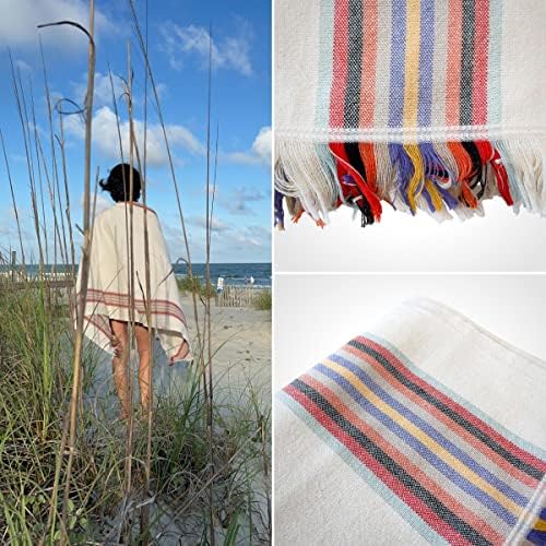 Поп-турска крпа за Плажа ВО БОЈА НА ЛУМИЈА-Компактен Памук Без Песок, Брзо Сушење