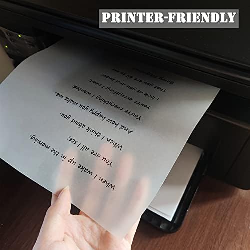 60 лим проucирен велум хартија, 8,5x11 инчен велум хартија за печатење анимација за цртање на кечирање, 93 GSM печатење велум хартија
