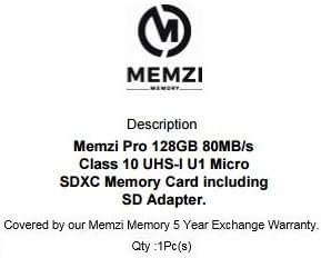 MEMZI PRO 128gb Класа 10 80MB/s Микро SDXC Мемориска Картичка Со Sd Адаптер За Victure AC600 Спортски Акциони Камери