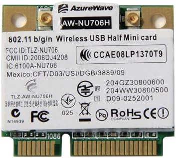 AzureWave AW-NU706H RT3070L БЕСПЛАТНО WIFI WLAN HALEGIGE MINI PCIE картичка 802.11 B/G/N 300Mbps