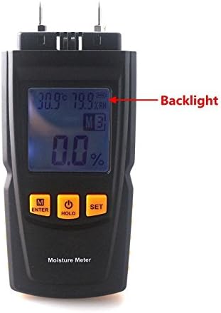 LCD дигитален мерач на влага за влага од дрво Мерач за мерач на хартија од дрво картон мерач на влага ГМ-40