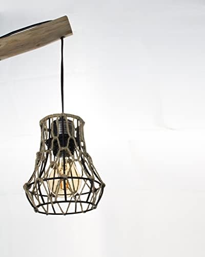 Осаси Ратан лабави рачни модерна модерна сенка на ратан ламба, рачно изработена плетена ламба сенка за ламба за маса, светло за приврзоци,