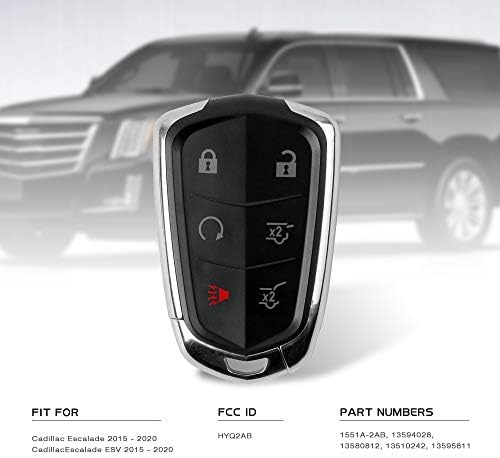 VOFONO CAR COAL CLEAT FOB без клуч за влез за далечинско внесување за Cadillac Escalade 2015-2020/Cadillac Escalade ESV 2015-2020