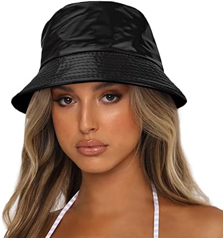 Реверзибилни капи со кожни корпи за жени со цврста боја двојно носење лето -капа унисекс