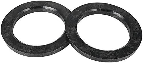 Центрични прстени на Wheeltech Hub 108 до 77,8 - Црна поли јаглеродна пластична пластика 77,8мм ID до 108мм ОД - 4 парчиња