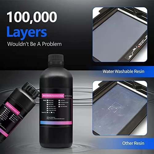 Униформска вода што може да се печати 3Д смола за печатач - Брзо УВ лекување 405Nm смола - Лесно за чистење на низок мирис за 3Д печатење