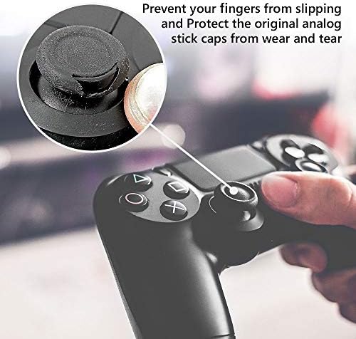 6Amlifestyle 10 парчиња силиконски палецот на силиконски палецот компатибилен со PS4/ PS3/ PS2/ Switch Pro/ Xbox 360/ Xbox