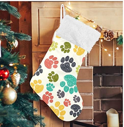 Алаза Божиќни чорапи класични персонализирани големи декорации за порибување за семејни сезонски празници Декор 1 пакет, 17,7 ''