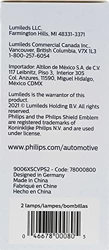 Филипс Автомобилско Осветлување 9006XS Кристалвизија Платина Надградба Сијалица На Фаровите, Пакет од 2