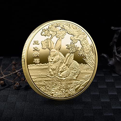 Риптедри Година На Зајачка Кинеска Хороскопска Зајачка Монета, 2023 Кинески Хороскопски Зајачки Комеморативни Монети, Колекционерска Монета За Сувенири За Пролете?