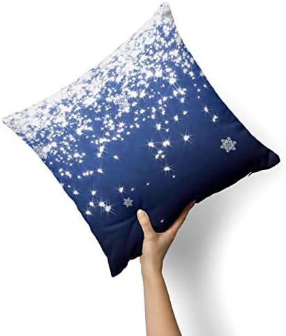 Iirov блескави бели снегулки - Прилагодено украсен украс за домашен или отворен капакот за фрлање перници за софа, кревет или