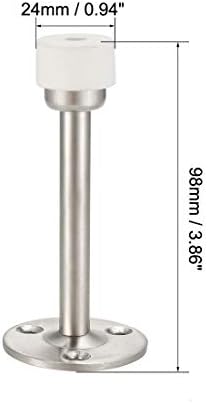 Uxchell врата за стоп за стоп стоп звук на ублажување гумен браник за заштитник на wallидот со завртки со завртки 98мм висина бела гума