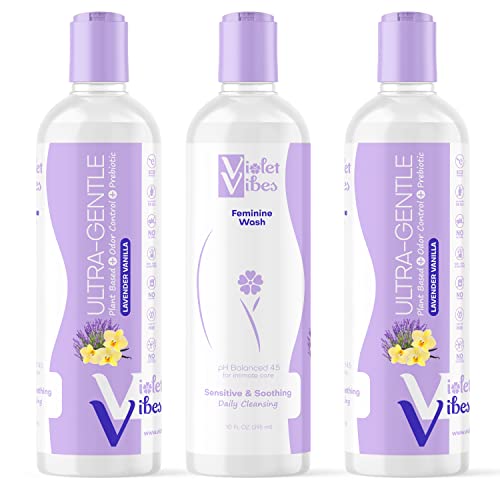 Виолетова Вибрации Ултра-Нежни Женски Миење Гел | Чувствителни &засилувач; Смирувачки рн Избалансиран За Иритирачки Кожата-Растителни