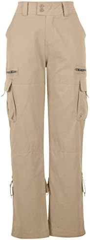 Uillui женски средно половината, баги панталони, обични модни панталони панталони опуштени се вклопуваат директно широка нога y2k панталони